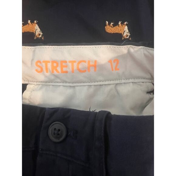Boys Corgi Print Chino Pants Blue Casual Puppy Dog Pattern - Picture 7 of 7